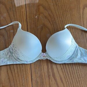 Elegant Lace Underwire Bra - Blue